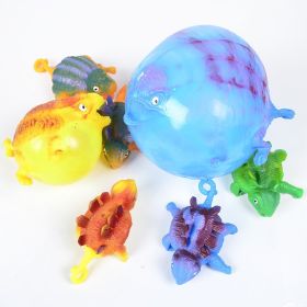 Kids Funny Blowing Animals Inflate Dinosaur Vent Balls Antistress Hand Balloon Fidget Party Sports Games Toys for Children Gift