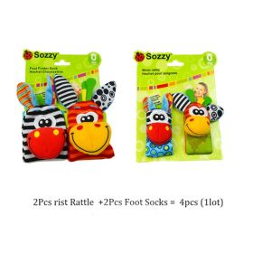 Baby Toys; For Infant Todder Cute Stuffed Animals Baby Rattle Socks Wrist Baby Rattles Newborn Toys ; Make Sounds Games For Babies