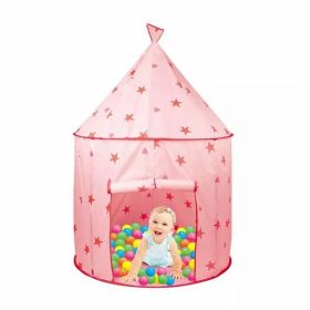 Cmgb Princess Castle Play Tent, Kids Foldable Games Tent House Toy for Indoor & Outdoor Use-Pink