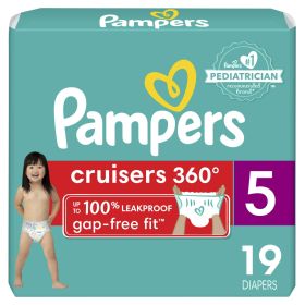 Pampers Cruisers 360 Fit Diapers Size 5, 19 Count