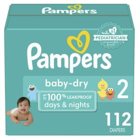 Pampers Baby-Dry Diapers Size 2, 112 Count