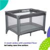 Funsport Portable Compact Baby Play Yard, Gray Arrows