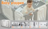 Gupamiga Foldable Baby playpen Baby Folding Play Pen Pet Dog playpen Kids Activity Centre Safety Play Yard Home Indoor Outdoor