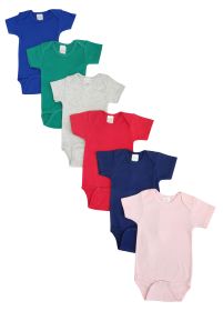 Baby Girl 6 Pc Onezies (Color: Blue/Green/Grey/Red/Navy/Pink, size: Newborn)