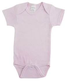 Interlock Pink Short Sleeve Onezie (Color: pink, size: medium)