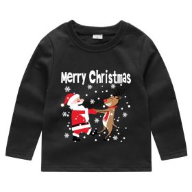 Children's Fashion Sweater Bottoming Shirt (Option: Black 3-90cm)