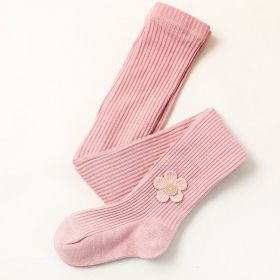 Girls' Leggings Spring New Flowers (Option: Pink-S)