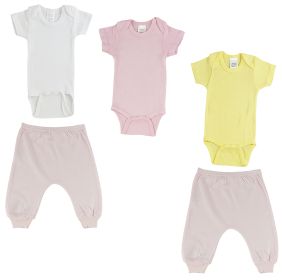 Infant Onezies and Joggers (Color: Pink/Pink, size: Newborn)