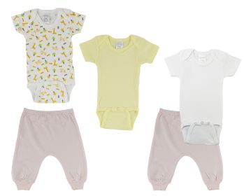 Infant Onezies and Joggers (Color: Pink/Pink, size: Newborn)