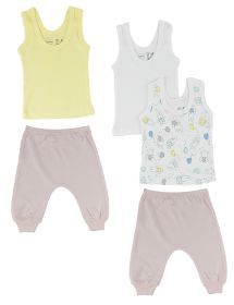 Girls Tank Tops and Joggers (Color: Pink/Pink, size: Newborn)