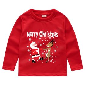 Children's Fashion Sweater Bottoming Shirt (Option: Red 3-90cm)