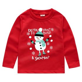 Children's Fashion Sweater Bottoming Shirt (Option: Red 2-90cm)