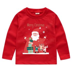 Children's Fashion Sweater Bottoming Shirt (Option: Red 1-90cm)