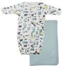 Print Infant Gown and Recieving Blanket