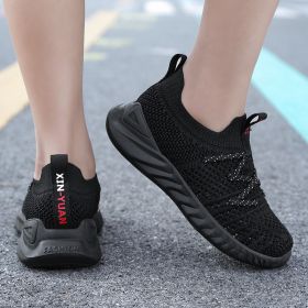 Children Mesh Casual SportShoes Girls Lace-up Flat Sneakers Banner Footwear Boys Summer Lightweight Breathable Non-slip Trainers (Color: Black, size: 33)