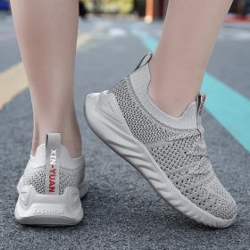 Children Mesh Casual SportShoes Girls Lace-up Flat Sneakers Banner Footwear Boys Summer Lightweight Breathable Non-slip Trainers (Color: Gray, size: 28)