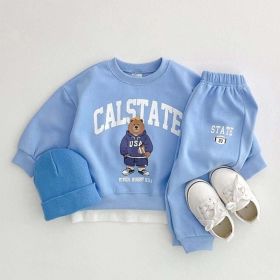 Baby Bear Letters Pattern Hoodies Combo Trousers Casual Cute Sets (Size/Age: 100 (2-3Y))