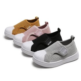 Girls Boys Casual Shoes 2021 Spring Infant Toddler Shoes Comfortable Non-slip Soft Bottom Children Sneakers Baby Kids Shoes (Child size: 21, Color: yellow)