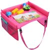 Kids Safety Travel Tray Waterproof Car Seat Play Tray Baby Drawing Board Snack Table Tablet Toy Holder