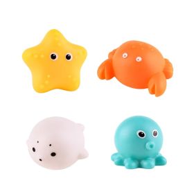 Baby Cute Induction Luminous Animal Bath Toys Bathtub Colorful LED Lighting Toys Waterproof for Toddler Infant Boys Girls Gift (Varients: Set B ( 4 pcs ))