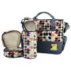 5PCS Baby Nappy Diaper Bags Set Mummy Diaper Shoulder Bags w/ Nappy Changing Pad Insulated Pockets Travel Tote Bags