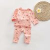 Baby All Over Print Pattern Tops Combo Pants Lovely Sets Home Clothes