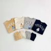 Baby Bear Letters Pattern Hoodies Combo Trousers Casual Cute Sets