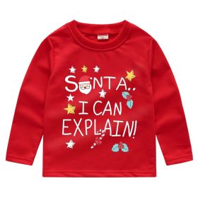 Children's Fashion Sweater Bottoming Shirt (Option: Red 6-90cm)