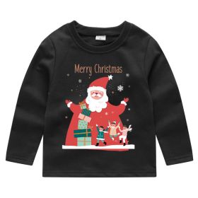 Children's Fashion Sweater Bottoming Shirt (Option: Black 1-90cm)