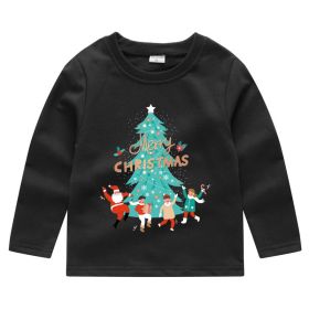 Children's Fashion Sweater Bottoming Shirt (Option: Black 5-90cm)