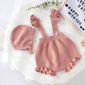 Girls Baby Tank Tops Rompers Jumpsuit (Option: Pink-80cm)