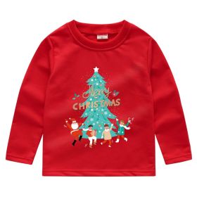 Children's Fashion Sweater Bottoming Shirt (Option: Red 5-130cm)