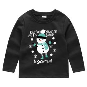 Children's Fashion Sweater Bottoming Shirt (Option: Black 2-100cm)