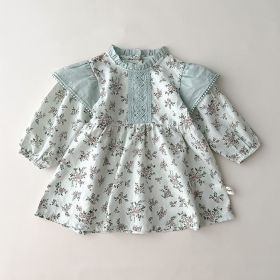 Girl Floral Doll Collar Long Sleeve Dress (Option: X02 Dress-120cm)